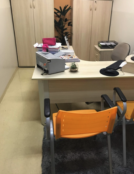 Minha sala no recesso escolar