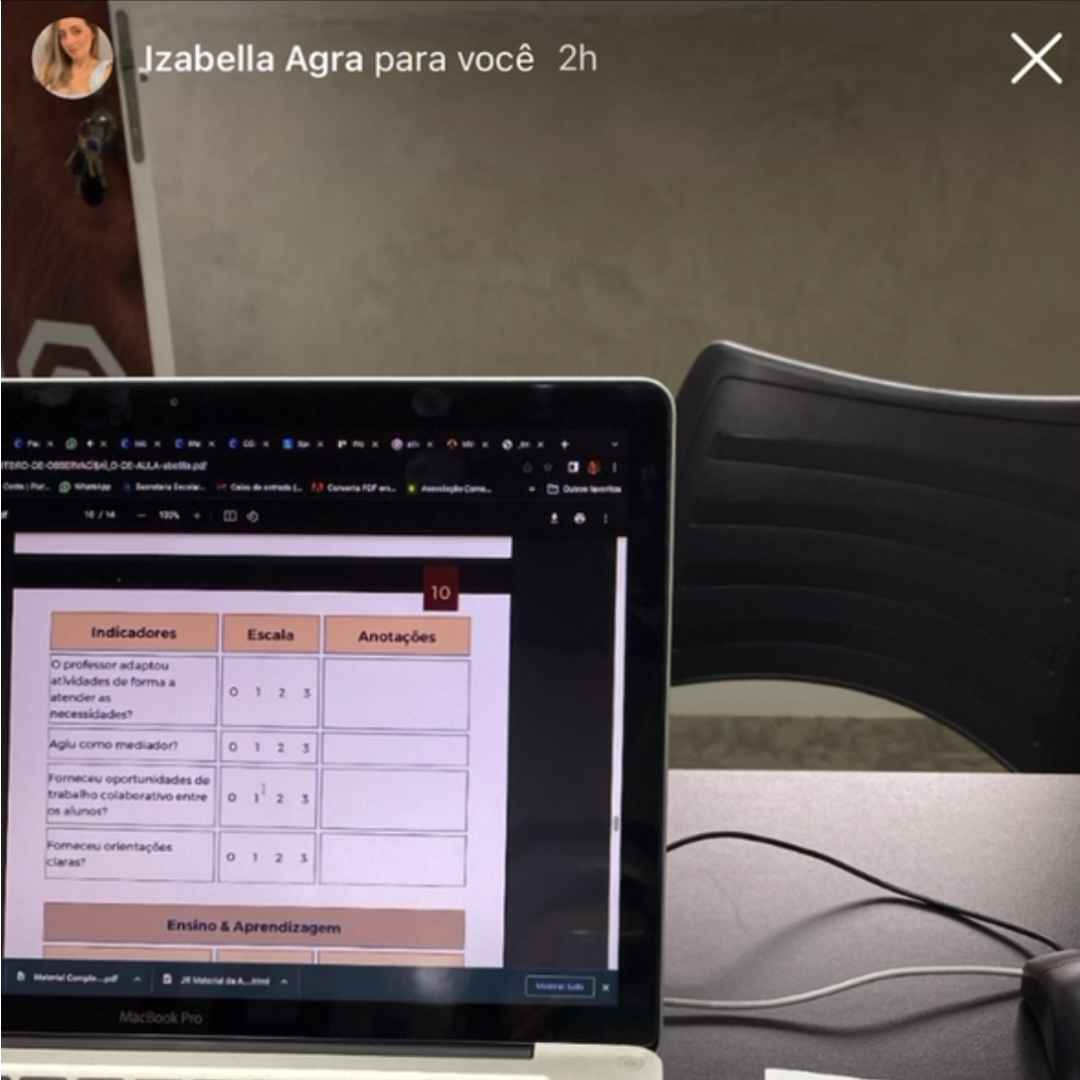 Depoimento real de coordenadora